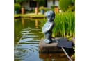 Arnusa Solar Wasserspeier Junge Kupfer-Bronze Teichfigur 31 cm Bild 4