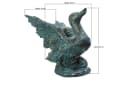 Arnusa Solar Wasserspeier Teichfigur Ente Kupfer-Optik mit Pumpe Bild 4