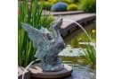 Arnusa Solar Wasserspeier Teichfigur Ente Kupfer-Optik mit Pumpe Bild 5