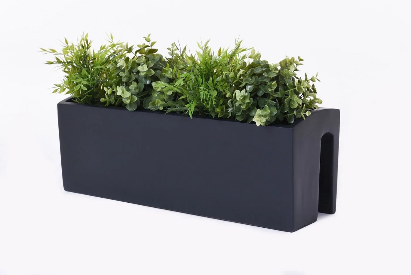 VIVANNO Balkonkasten Fiberglas Anthrazit Matt Geländeraufhängung - Bild 5