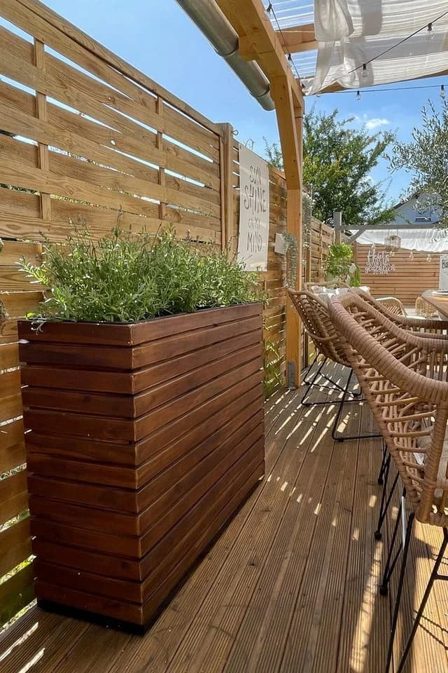 VIVANNO Pflanzkübel ELEMENTO Kasten Akazienbraun Holz - Bild 5