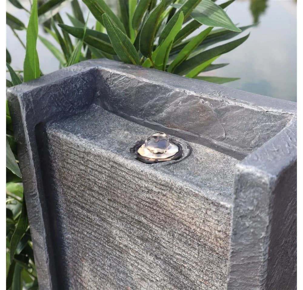 Wacredo Gartenbrunnen Venezuela Premium Wasserspiel Grau LED - Bild 3