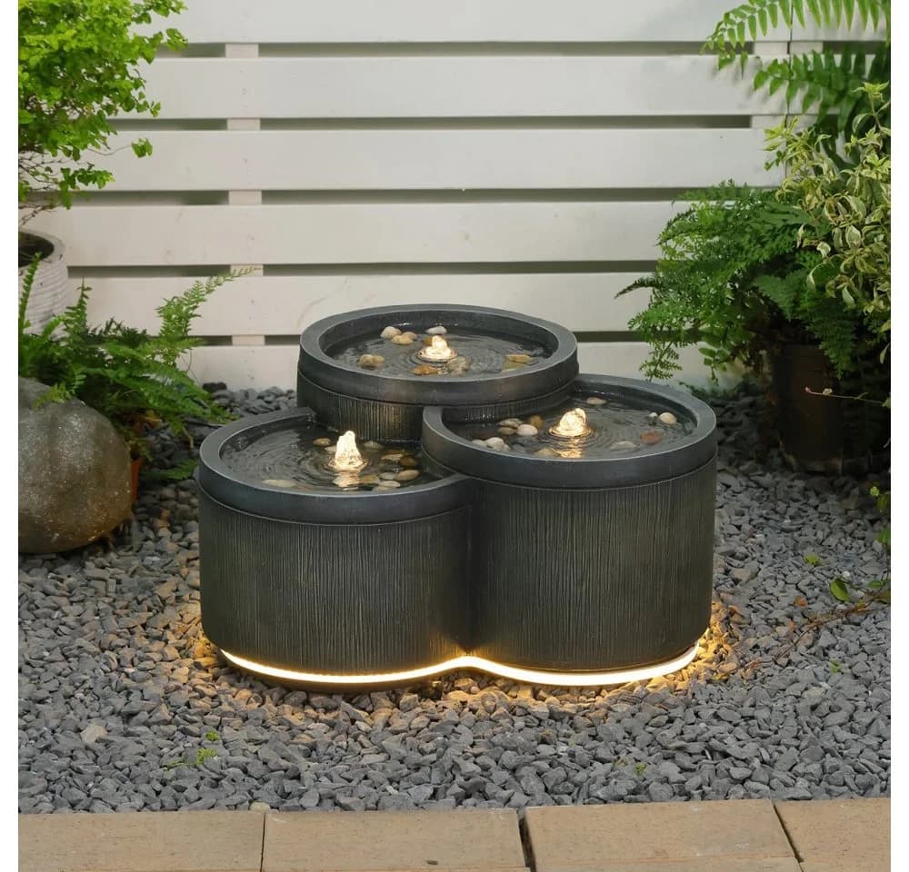 Wacredo Gartenbrunnen Aruba Polyresin LED Beleuchtung - Bild 3