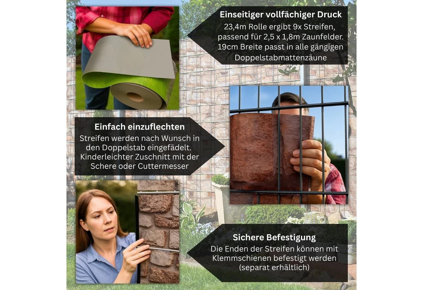 zaunzu Sichtschutzstreifen Boote XL Panorama Fotodruck - Bild 3
