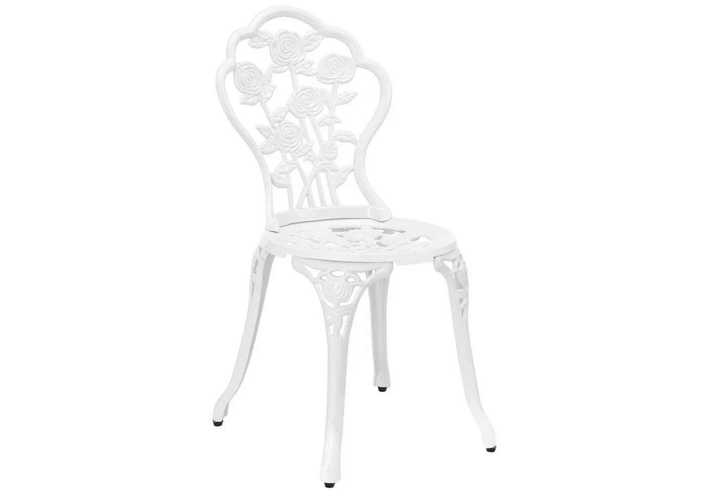 casa.pro Balkonset Wakefield 3-tlg. Bistro-Set Weiß Aluminium - Bild 4