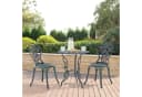 casa.pro Balkonset Wakefield 3-tlg. Bistro-Set Grün Aluminium Gusseisen Bild 2