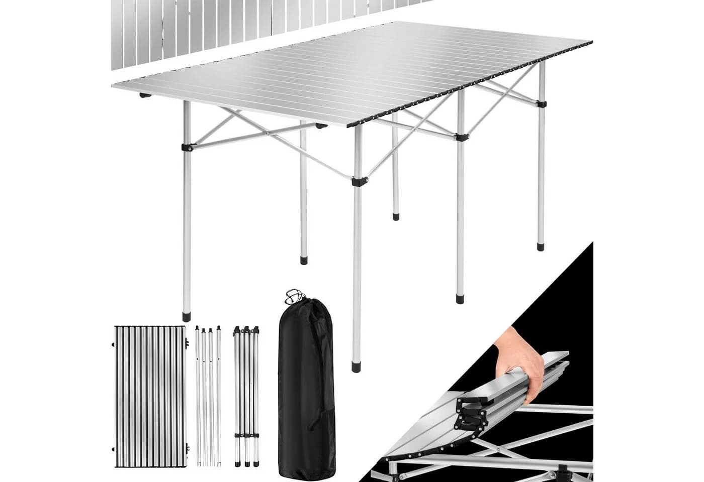 tectake Aluminium Campingtisch Klappbar mit Tragetasche - Bild 3