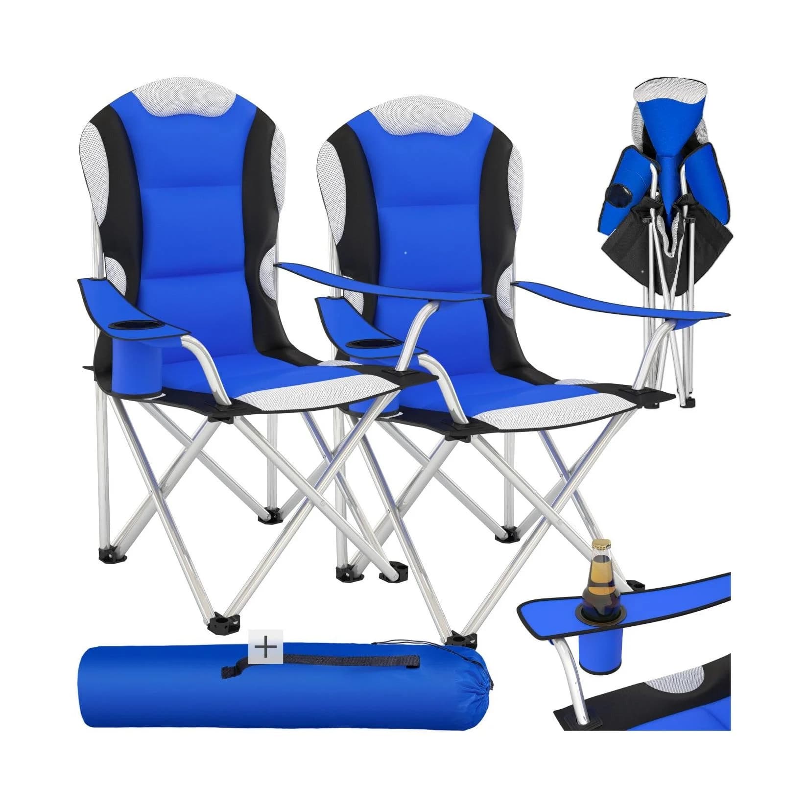 TecTake Campingstuhl faltbar gepolstert