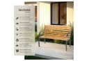 tectake Gartenbank Michaela 2-Sitzer Braun Holz Stahl Bild 2