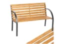 tectake Gartenbank Michaela 2-Sitzer Braun Holz Stahl Bild 3