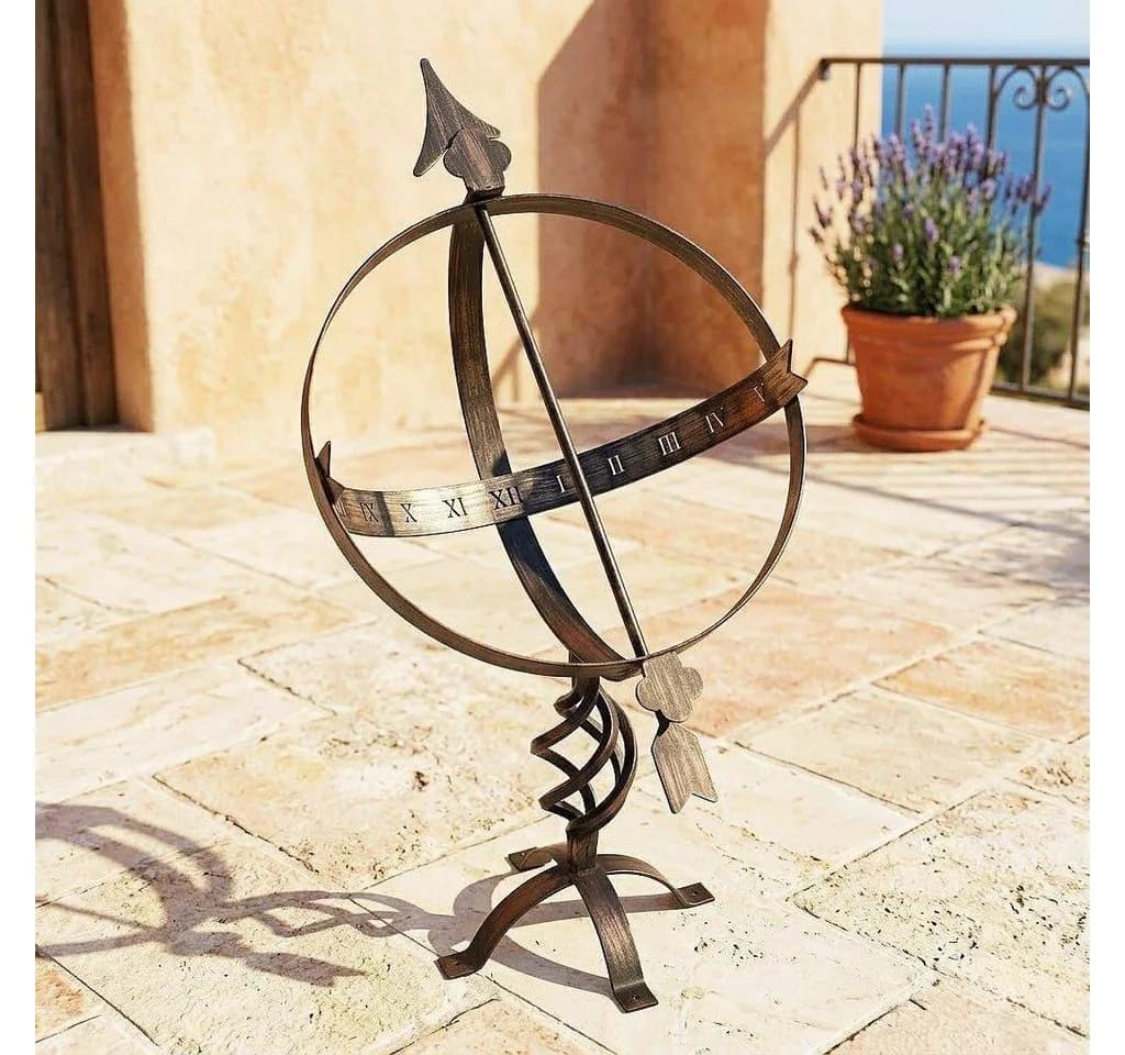 DanDiBo Sonnenuhr Garten Metall Patina Schmiedeeisen - Bild 3