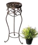 DanDiBo Blumenhocker Metall Schwarz Rund Blumensäule Antik Pflanzenständer Vintage Bild 2