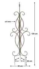 DanDiBo Rankhilfe Metall Rankgitter 125 cm Braun Grau Bild 1