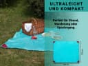 ZOLLNER Picknickdecke wasserabweisend mit Tragetasche türkis Bild 3