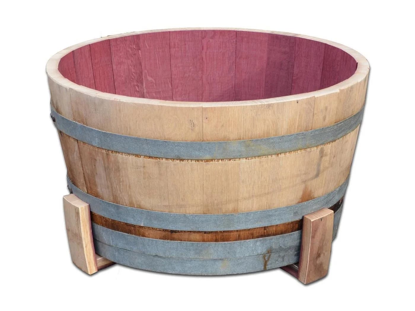 Temesso Blumentopfuntersetzer Füße NATUR für Holzfass 3er Set Eichenholz