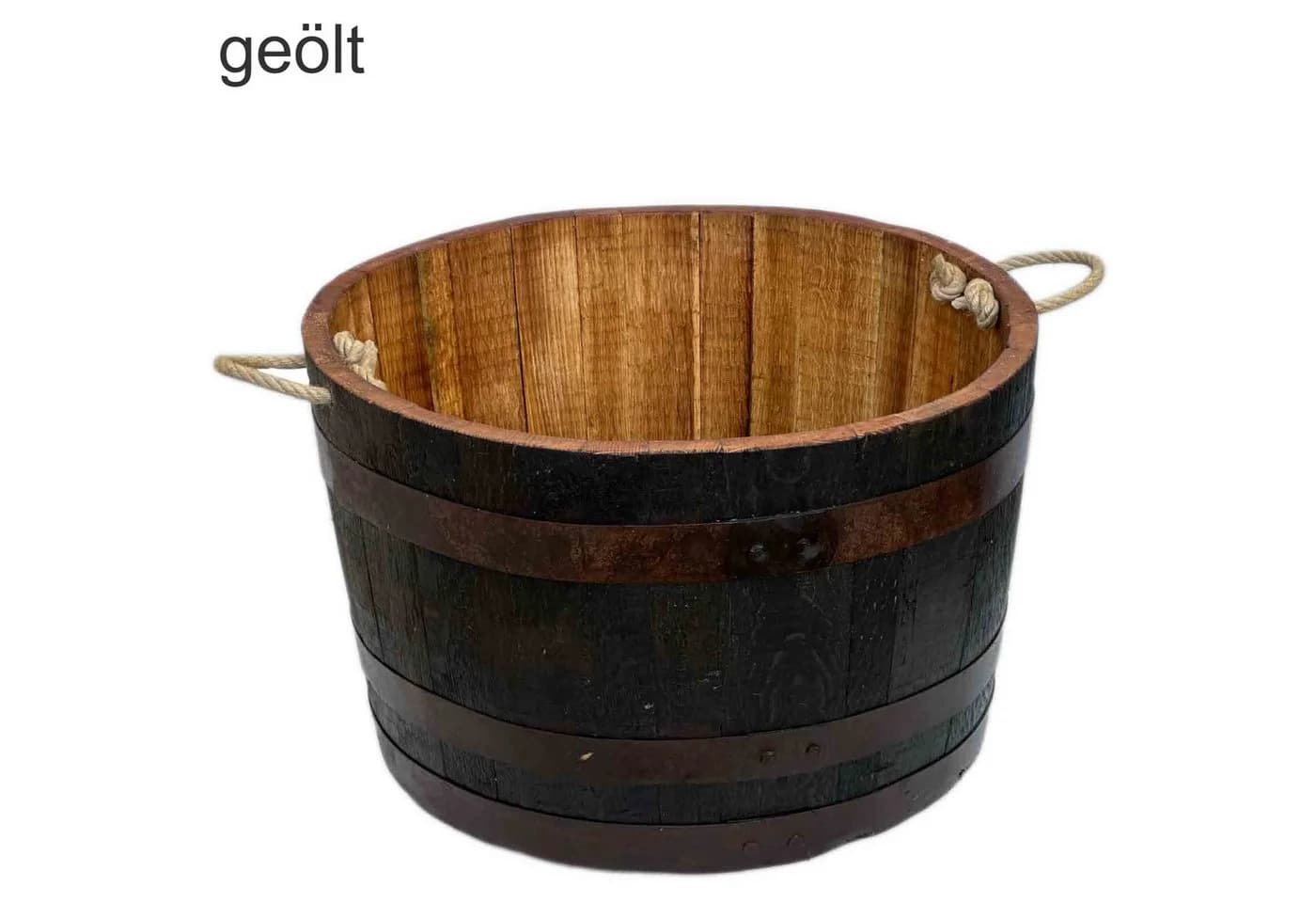 Temesso Pflanzkübel aus schottischem Whiskyfass Eiche