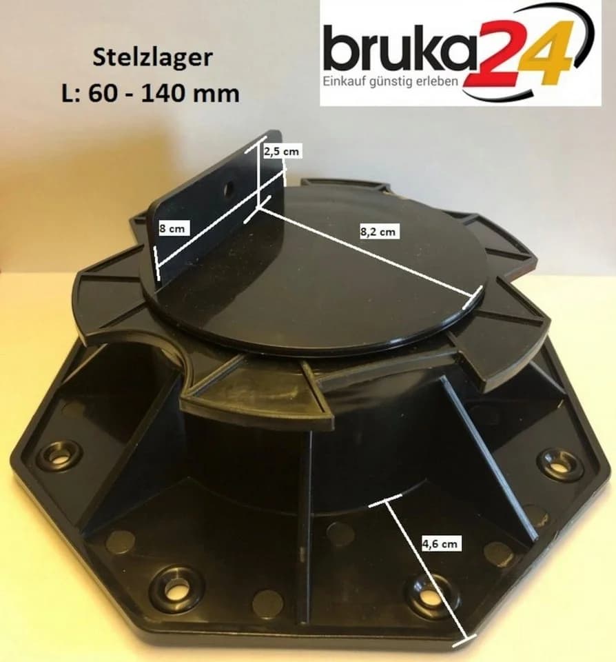 BruKa Stellfuß Höhenverstellbar PRO-FIXX Polypropylen Terrasse - Bild 3