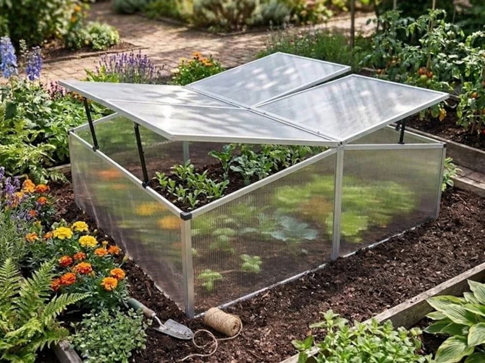BruKa Frühbeetkasten Aluminium PLANTBOX XXL mit PC-Doppelstegplatten