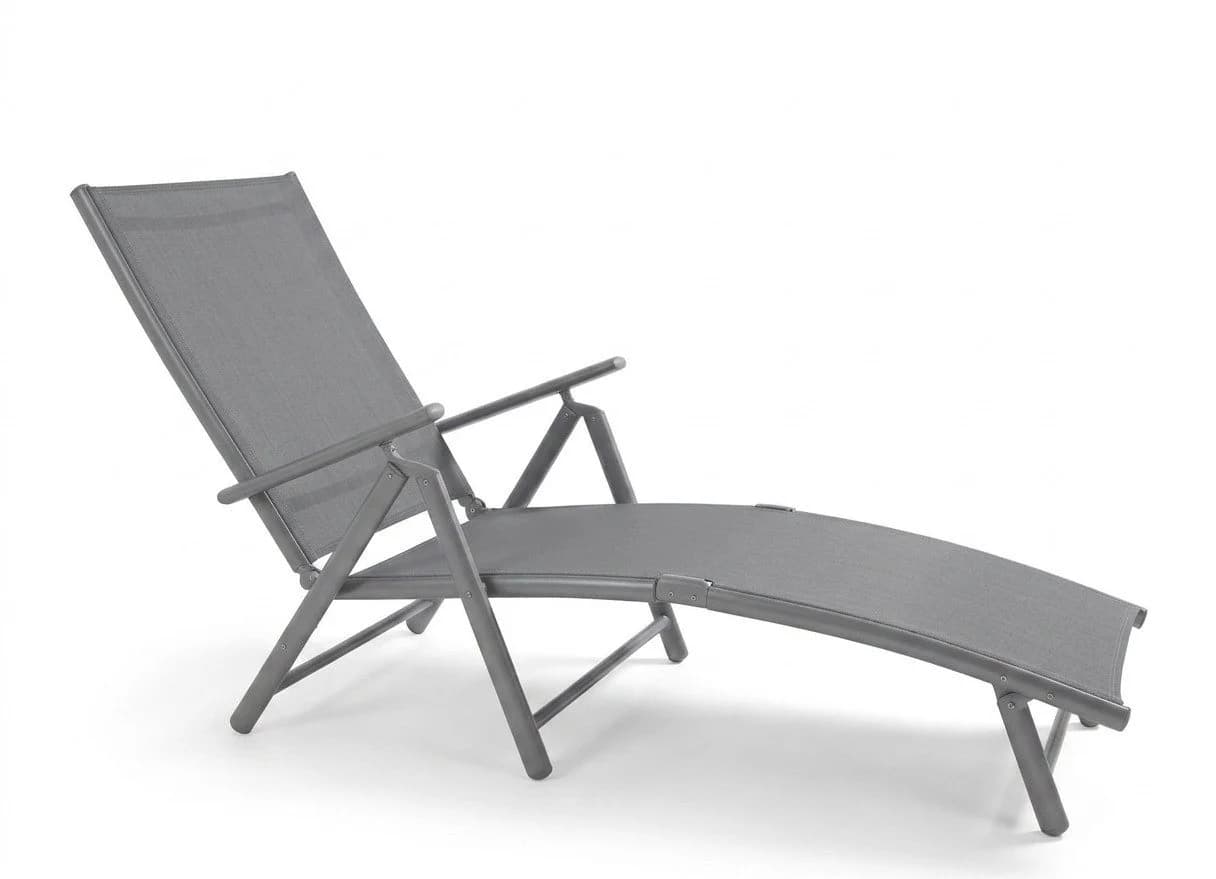 BruKa Gartenliege RIO COMFORT Grau 8-fach verstellbar - Bild 2