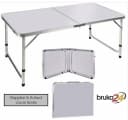 BruKa Klapptisch COMPACT Weiß Höhenverstellbar Aluminium Bild 2