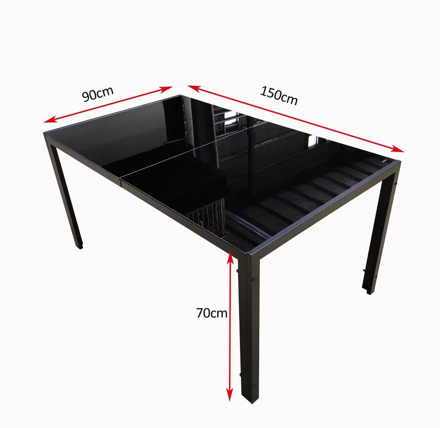 BruKa Gartentisch Sitzgruppe POETTO 4 Personen Aluminium Grau