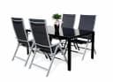 BruKa Gartentisch Sitzgruppe POETTO 4 Personen Aluminium Grau Bild 2