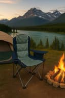 BruKa Campingstuhl YUKON Faltbar mit Kühltasche Bild 1