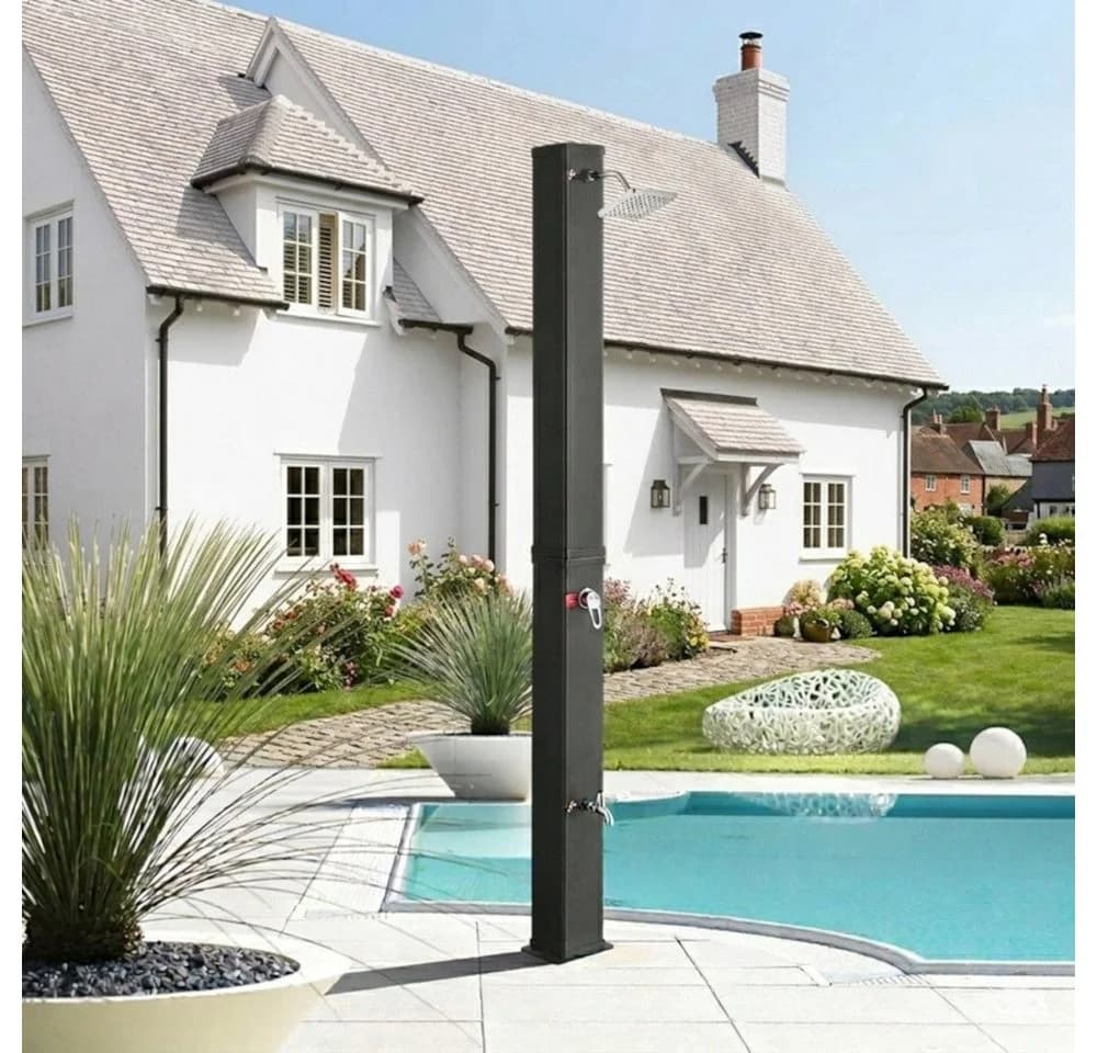 BruKa Solardusche 40L STYLE XXL Schwarz Solar Gartendusche - Bild 2