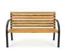 BruKa Gartenbank TOSKANA 2-Sitzer Holzbank mit Metallgestell Bild 2