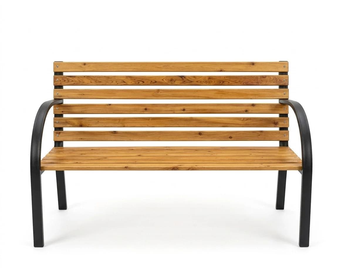 BruKa Gartenbank TOSKANA 2-Sitzer Holzbank mit Metallgestell - Bild 2