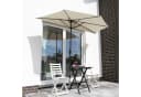 Sekey Balkonschirm Halbrund Taupe Schwarz mit Kurbel UV50+ Bild 1