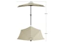 Sekey Balkonschirm Halbrund Taupe Schwarz mit Kurbel UV50+ Bild 3
