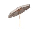 Sekey Sonnenschirm 300 cm Massivholz Knickbar Taupe Volant Bild 2