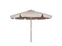 Sekey Sonnenschirm 300 cm Massivholz Knickbar Taupe Volant Bild 3