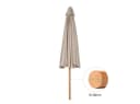 Sekey Sonnenschirm 300 cm Massivholz Knickbar Taupe Volant Bild 4