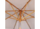 Sekey Sonnenschirm 300 cm Massivholz Knickbar Taupe Volant Bild 5