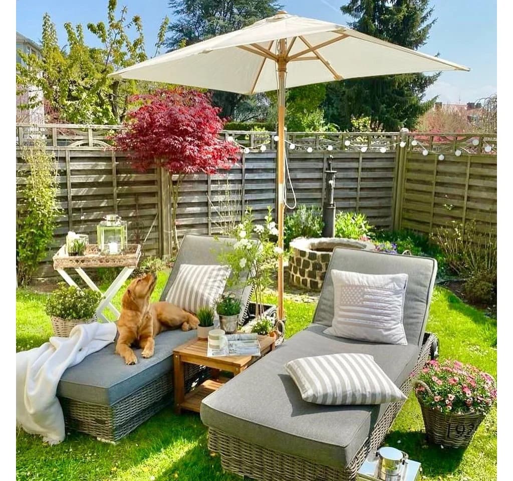 Sekey Sonnenschirm Rechteckig Creme UV 50+ Massivholz