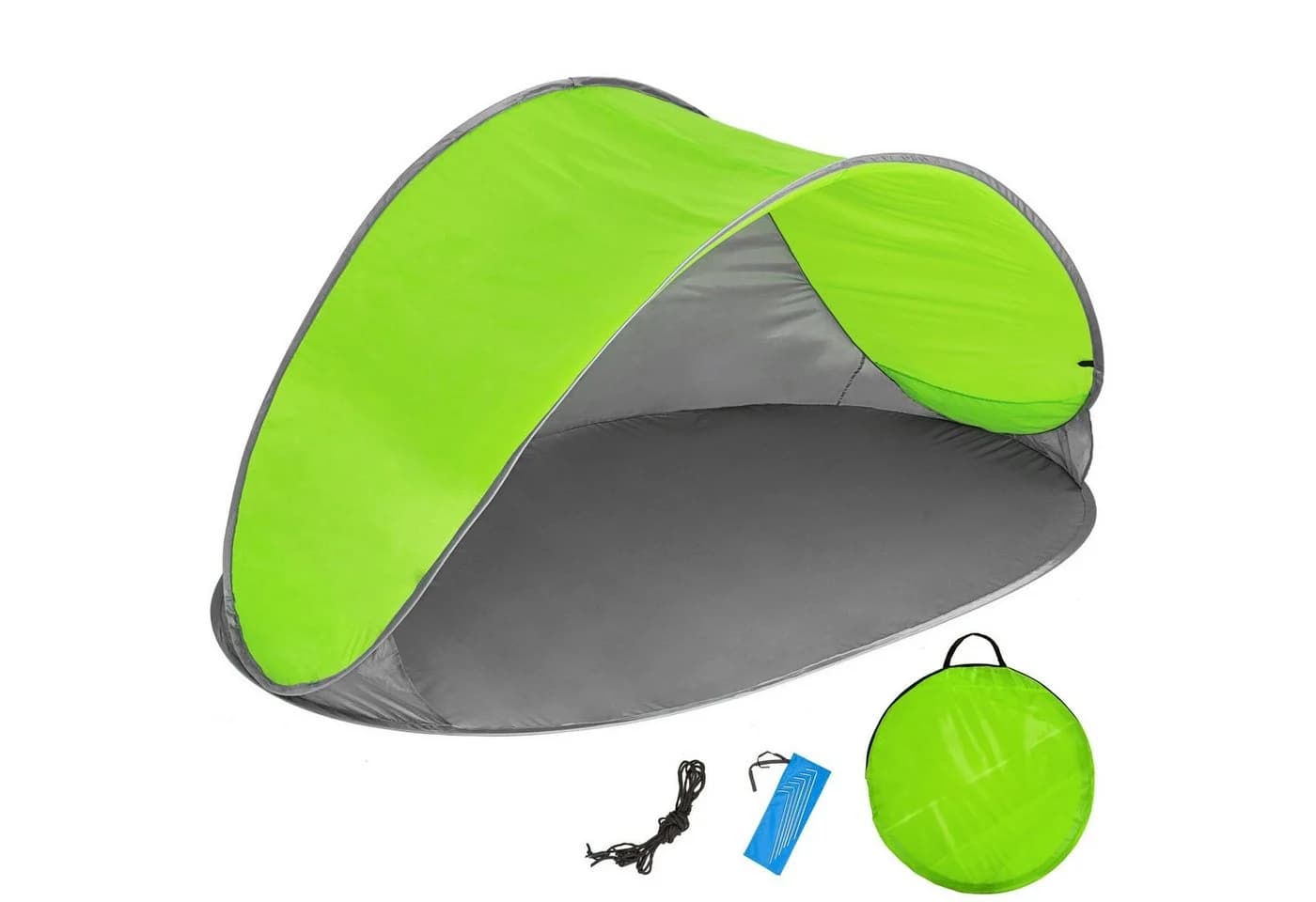 tectake Pop-Up Strandmuschel mit UV-Schutz und Ablagefächern - Bild 2