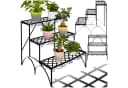 tectake Pflanztisch Blumentreppe 3 Stufen Metall Indoor Outdoor Bild 2