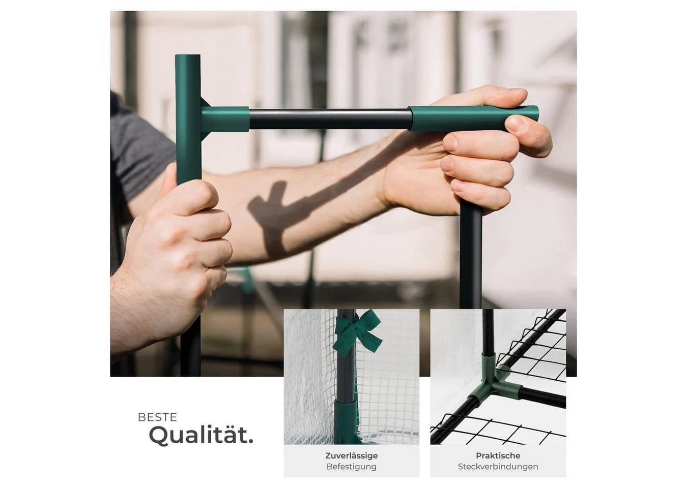 tectake Foliengewächshaus UV-beständig mit 4 Regalen - Bild 5