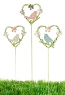 LB H&F Lilienburg Dekofigur 3er SET Dekostecker Herz Rosa Bild 1