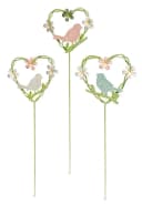LB H&F Lilienburg Dekofigur 3er SET Dekostecker Herz Rosa Bild 2