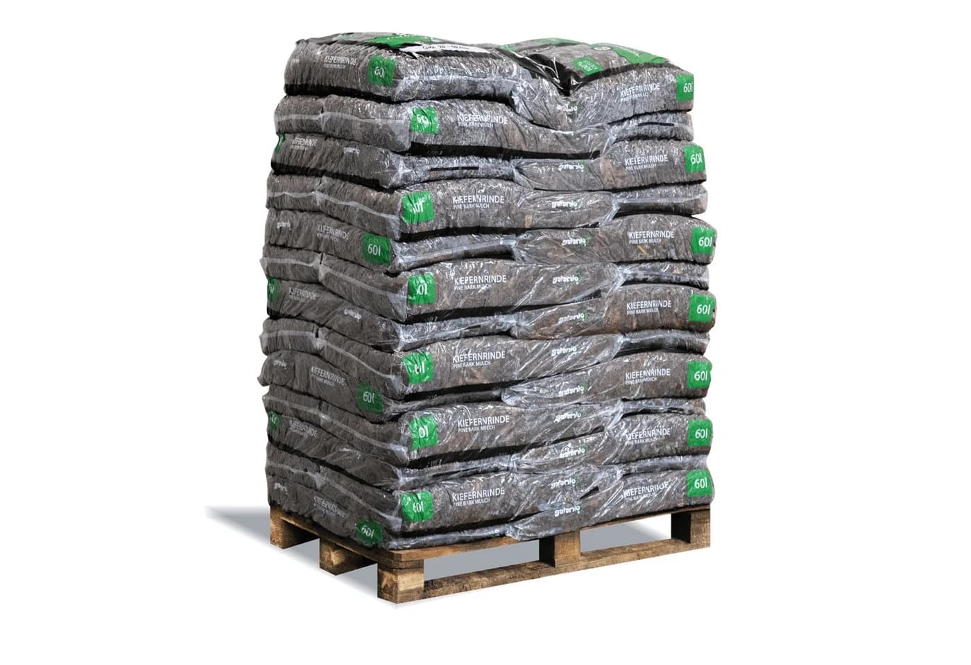 GALAMIO Rindenmulch Kiefer Grob, Palette 39x 60L