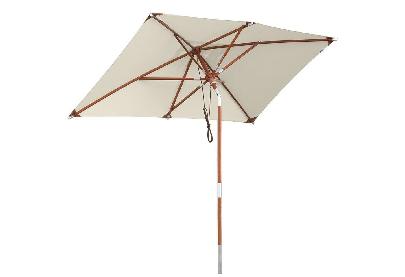 anndora Sonnenschirm Knickbar 2,5x1,5m Natur mit Winddach - Bild 2