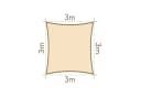 anndora Sonnensegel 3x3m Weiß UV-Schutz luftdurchlässig Bild 3