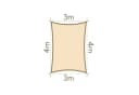 anndora Sonnensegel 3x4m Rechteckig Beige UV-Schutz Bild 3