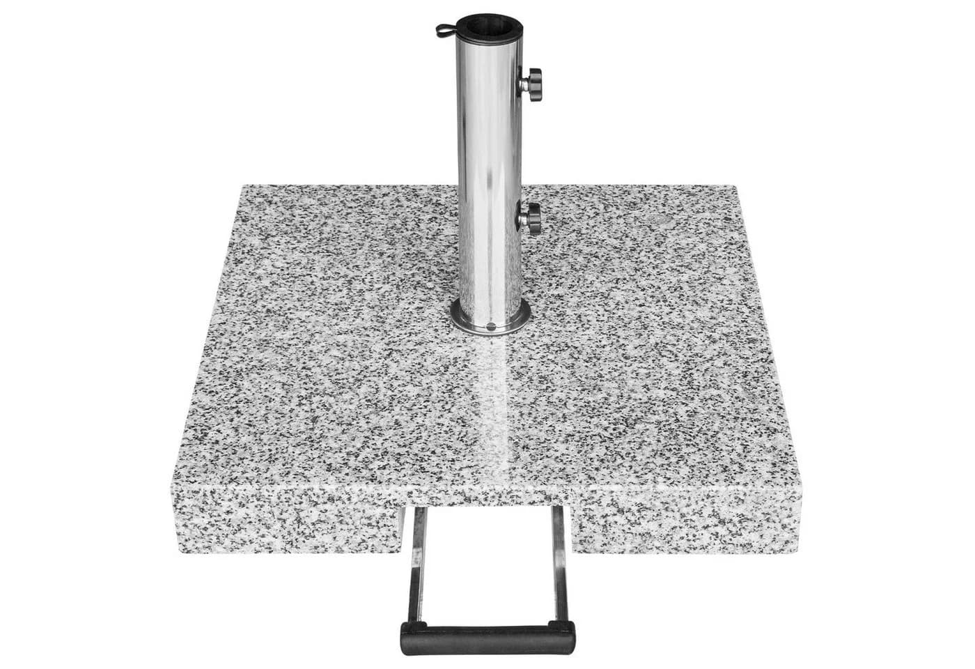 anndora Sonnenschirmständer Granit 55 kg mit Rollen Hellgrau - Bild 3