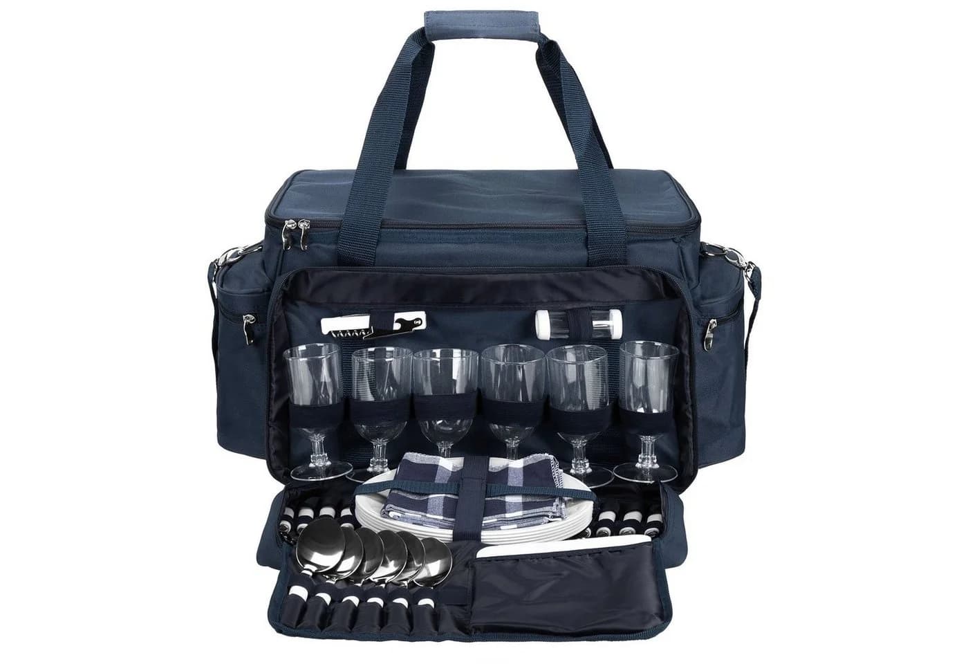 anndora Picknicktasche XXL 6 Personen Vollausstattung 57 Teile - Bild 3