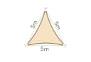 anndora Sonnensegel Tarp 5x5x5m Dreieckig Beige HDPE Bild 3