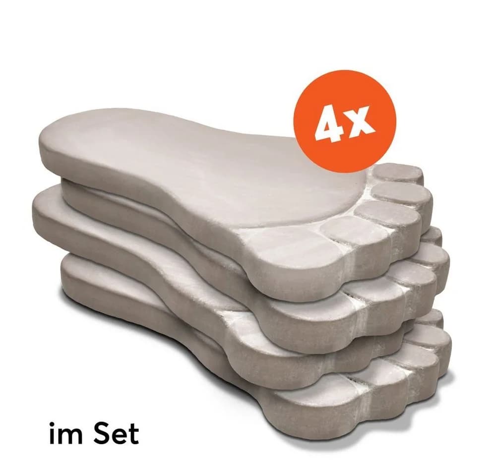 matches21 HOME & HOBBY Gartenfigur Fußabdrücke 2 Paar Tritt-Steine 35x20 cm - Bild 2